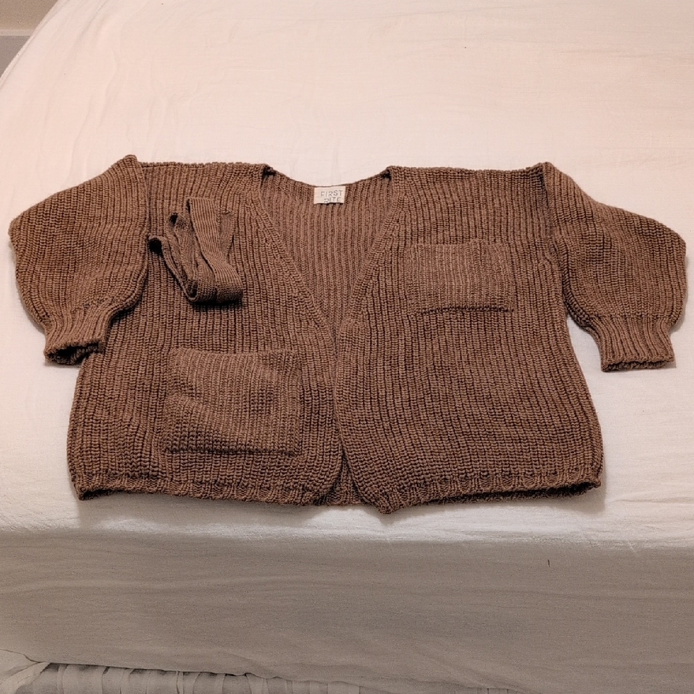 NWOT First Rite Camel Sweater Coat Size S - Picture 3 of 7